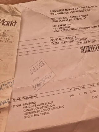 Samsung Galaxy Watch FE Negro