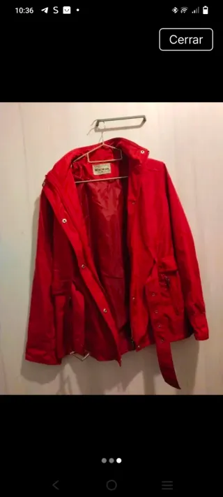 Parka granate con Cinturón