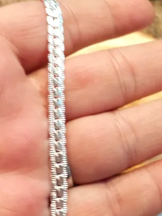 Pulsera de plata estilo serpiente