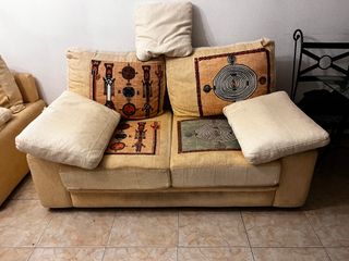 Sofá de 2 plazas beige