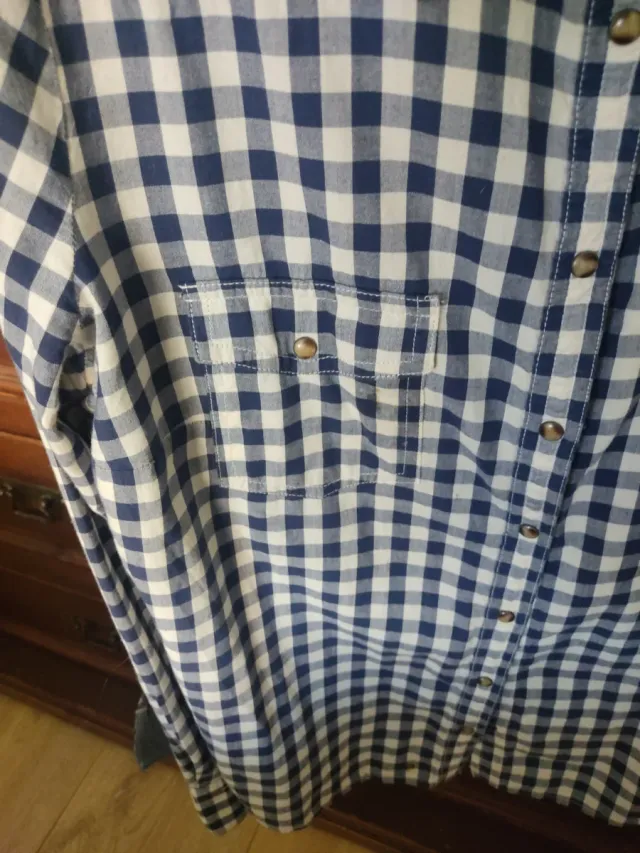 Camisa cuadros algodón Mango Talla XL