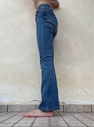 Jeans a zampa vita alta