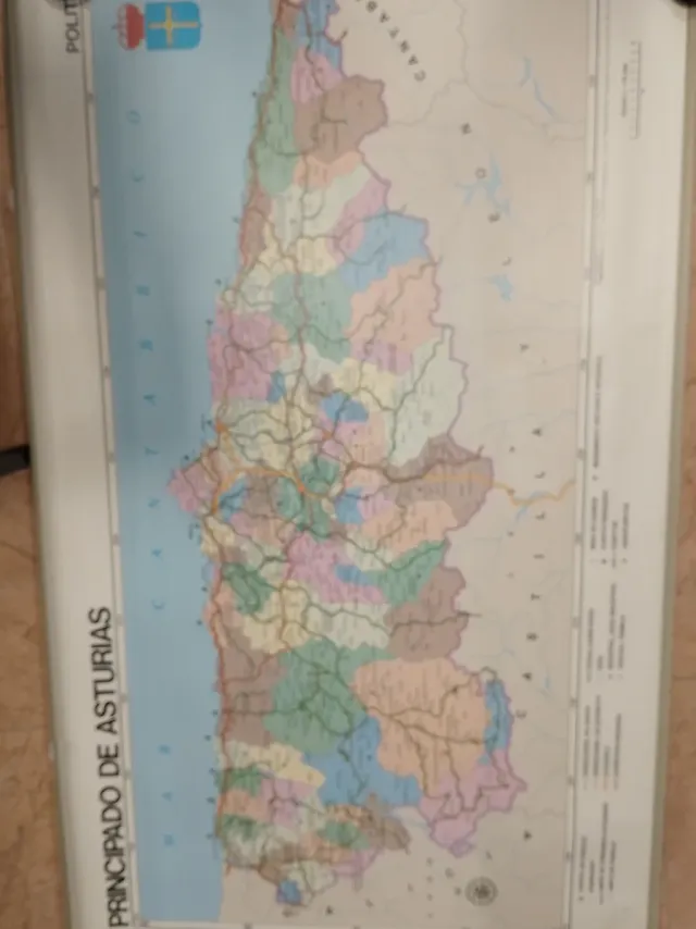 Mapa Asturias  vintage 95x130 cm