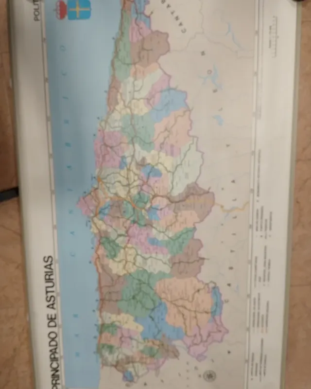 Mapa Asturias  vintage 95x130 cm
