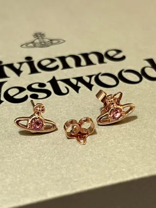 Pendientes Vivienne Westwood Orb Rosa Oro