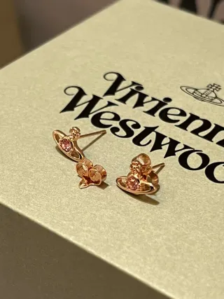 Pendientes Vivienne Westwood Orb Rosa Oro