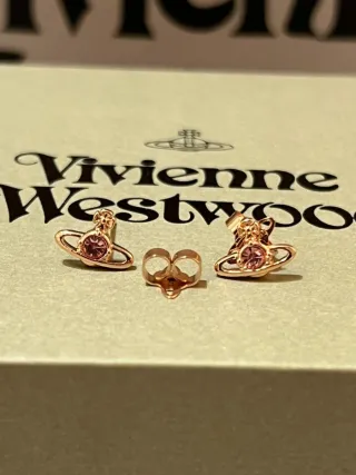 Pendientes Vivienne Westwood Orb Rosa Oro
