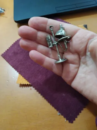 Lampada olio argento 800