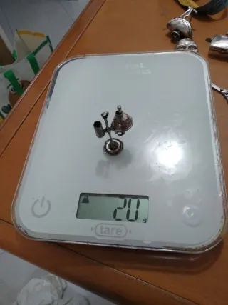 Lampada olio argento 800