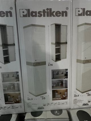 Armario Taquilla Resina Beige 176x44x35cm