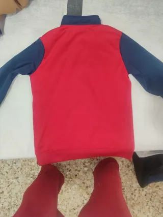 Sudadera Joma Azul y Roja Media Cremallera
