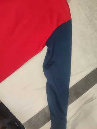 Sudadera Joma Azul y Roja Media Cremallera