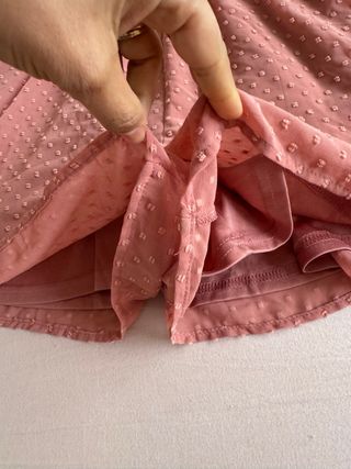 Vestido rosa con lunares