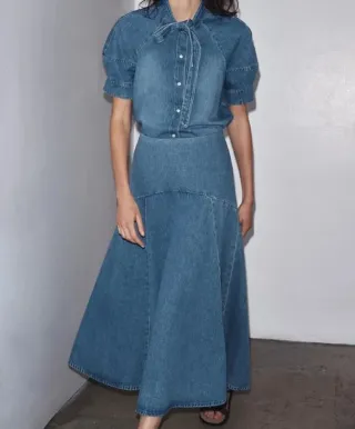 Falda vaquera Zara Talla XL