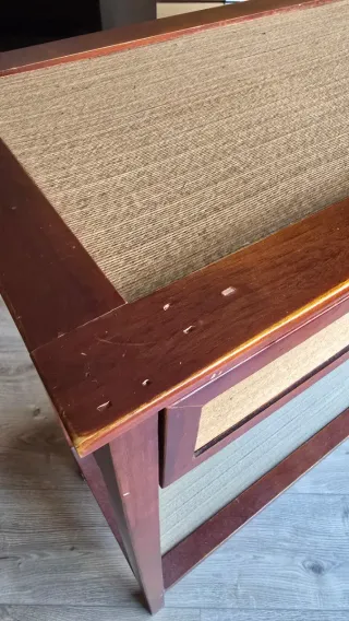 Recibidor de madera y ratán en MADERA auténtica