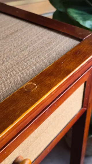 Recibidor de madera y ratán en MADERA auténtica