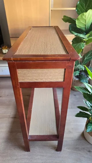 Recibidor de madera y ratán en MADERA auténtica