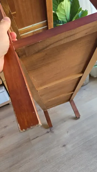 Recibidor de madera y ratán en MADERA auténtica