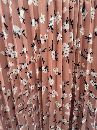 Vestido de fiesta rosa y blanco