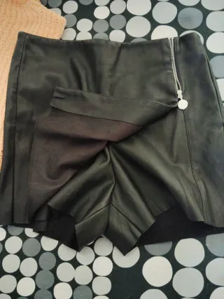 Conjunto Zara S Falda Negra pantalón y Jersey salm