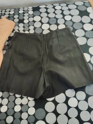 Conjunto Zara S Falda Negra pantalón y Jersey salm