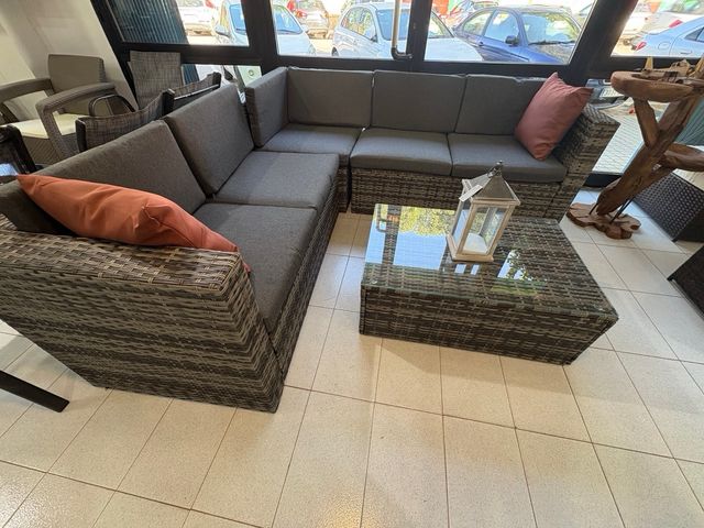 Sofá Rinconera Exterior Gris