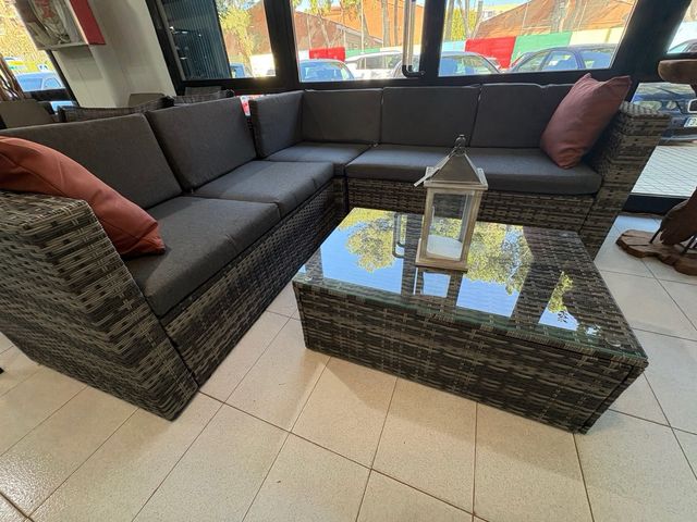 Sofá Rinconera Exterior Gris