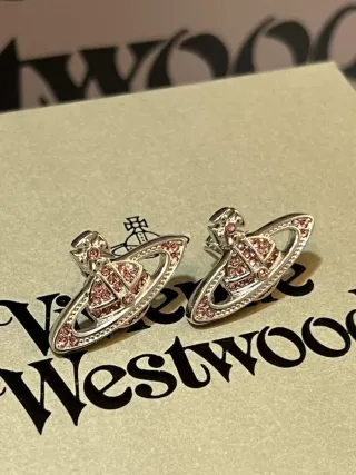 Pendientes Vivienne Westwood Rosa y Plata