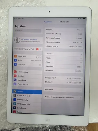 iPad Air Apple bianco 64GB