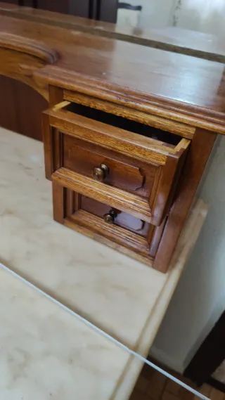 Tocador Clásico Madera Encimera Mármol Espejo rega