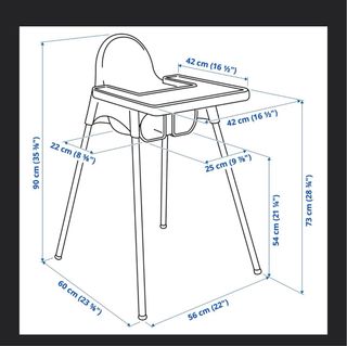 Trona Ikea Blanca con Bandeja