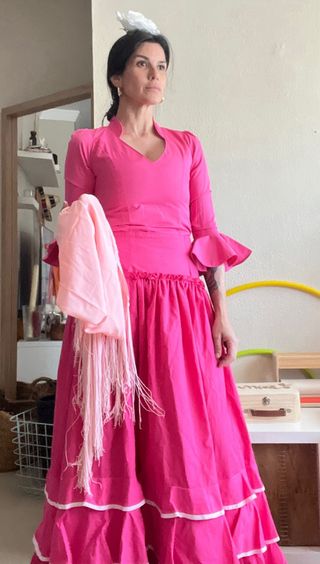 Traje de flamenca, talla 36-38 perfecto estado.