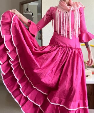 Traje de flamenca, talla 36-38 perfecto estado.