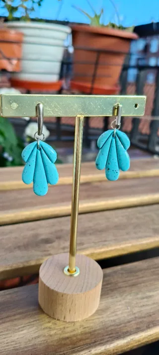 Pendientes Arcilla Polimérica Turquesa