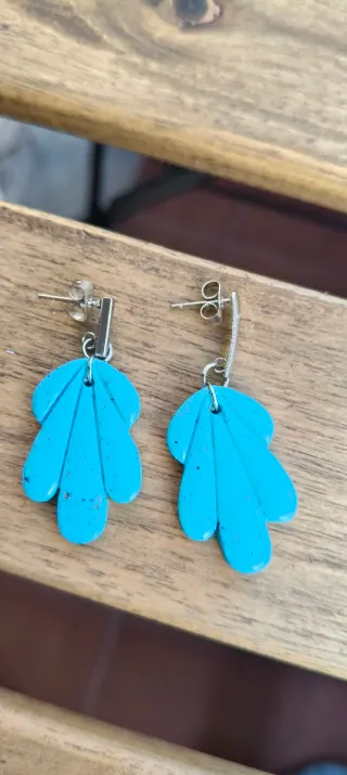 Pendientes Arcilla Polimérica Turquesa