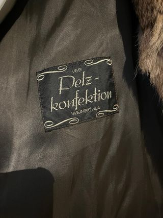 Abrigo Piel Beige Talla única. Buen estado