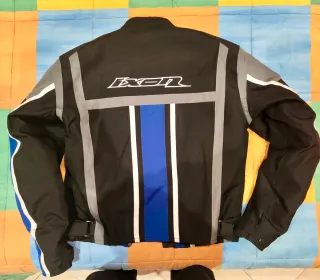 Giacca moto EXR nera e blu, taglia XL