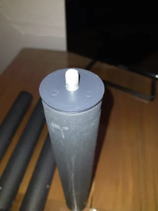 Patas somier redondas negras 35cm