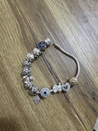 Pulsera Pandora Plata Ley 19cm