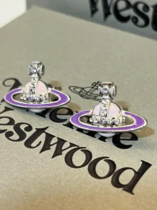 Pendientes Vivienne Westwood Orb Morado Rosa