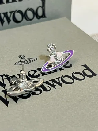 Pendientes Vivienne Westwood Orb Morado Rosa