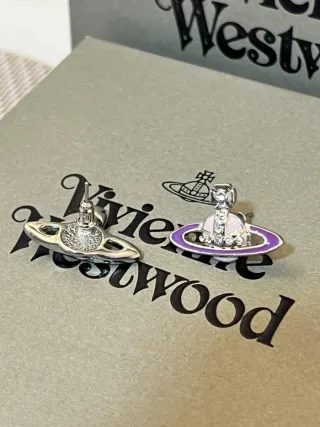 Pendientes Vivienne Westwood Orb Morado Rosa