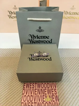 Pendientes Vivienne Westwood Orb Morado Rosa