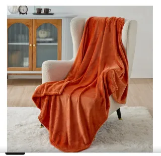Manta Bedsure para Sofá Plaid Naranja 130x150