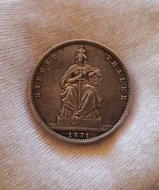 Alemania Thaler plata de Wilhelm I 1871