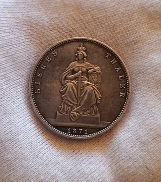 Alemania Thaler plata de Wilhelm I 1871