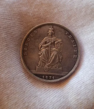 Alemania Thaler plata de Wilhelm I 1871