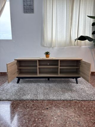 Mueble TV madera y metal