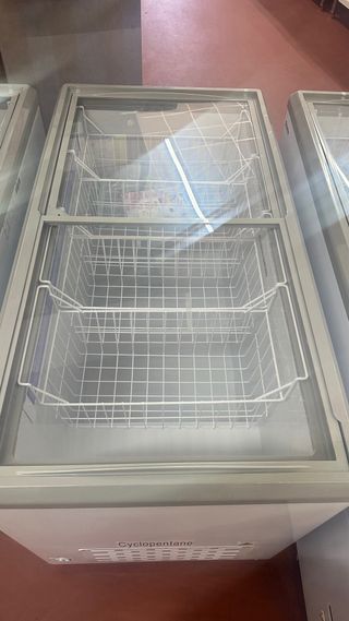 Arcón congelador horizontal tapa cristal corredera