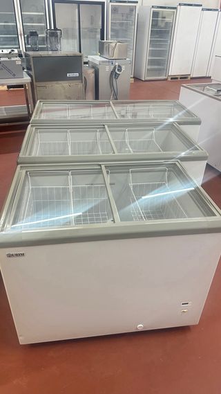 Arcón congelador horizontal tapa cristal corredera